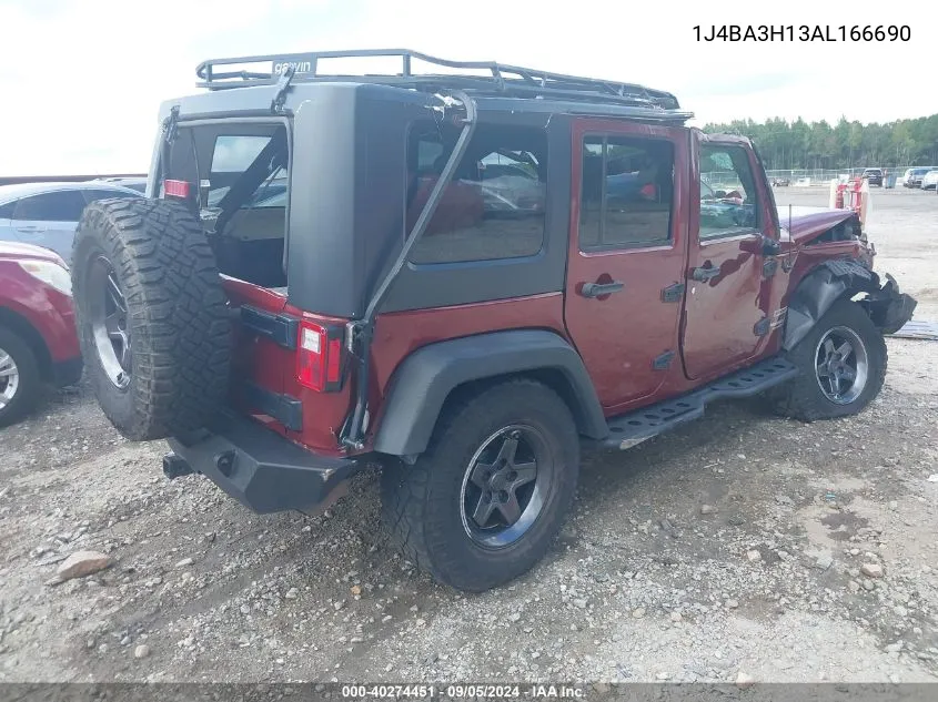 2010 Jeep Wrangler Unlimited Sport VIN: 1J4BA3H13AL166690 Lot: 40274451