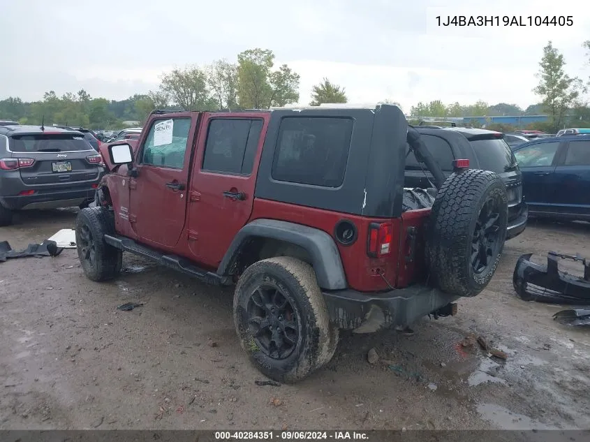 2010 Jeep Wrangler Unlimited Sport VIN: 1J4BA3H19AL104405 Lot: 40284351