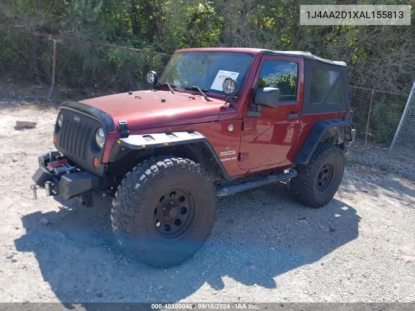 2010 Jeep Wrangler Sport VIN: 1J4AA2D1XAL155813 Lot: 40356046