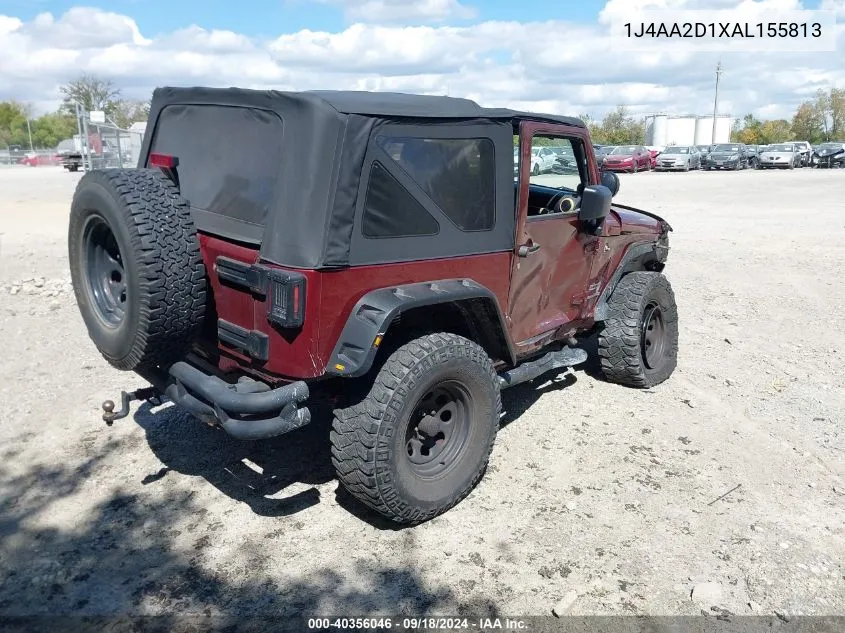 1J4AA2D1XAL155813 2010 Jeep Wrangler Sport