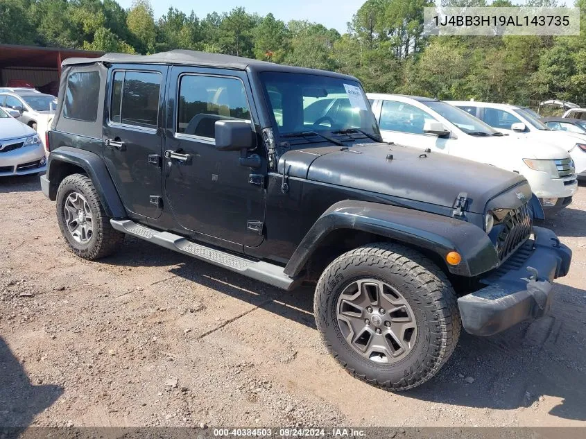 2010 Jeep Wrangler Unlimited Sport VIN: 1J4BB3H19AL143735 Lot: 40384503