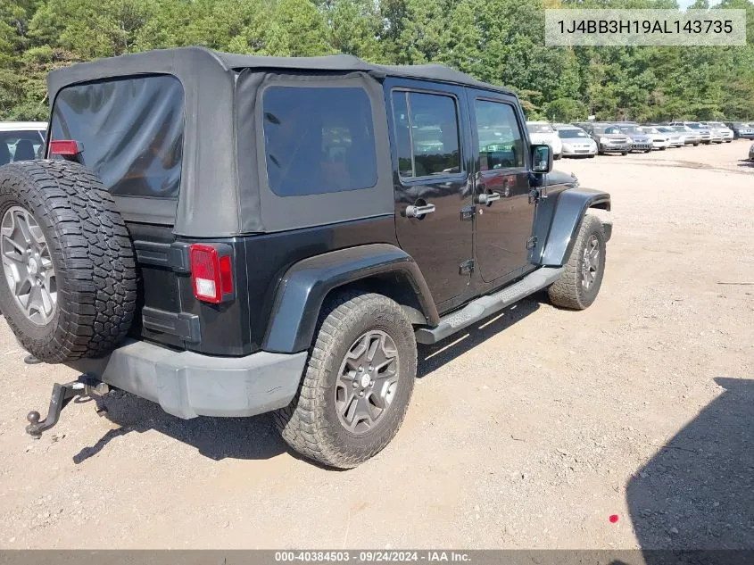 2010 Jeep Wrangler Unlimited Sport VIN: 1J4BB3H19AL143735 Lot: 40384503