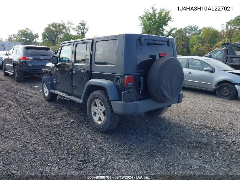 2010 Jeep Wrangler Unlimited Sport VIN: 1J4HA3H10AL227021 Lot: 40388705