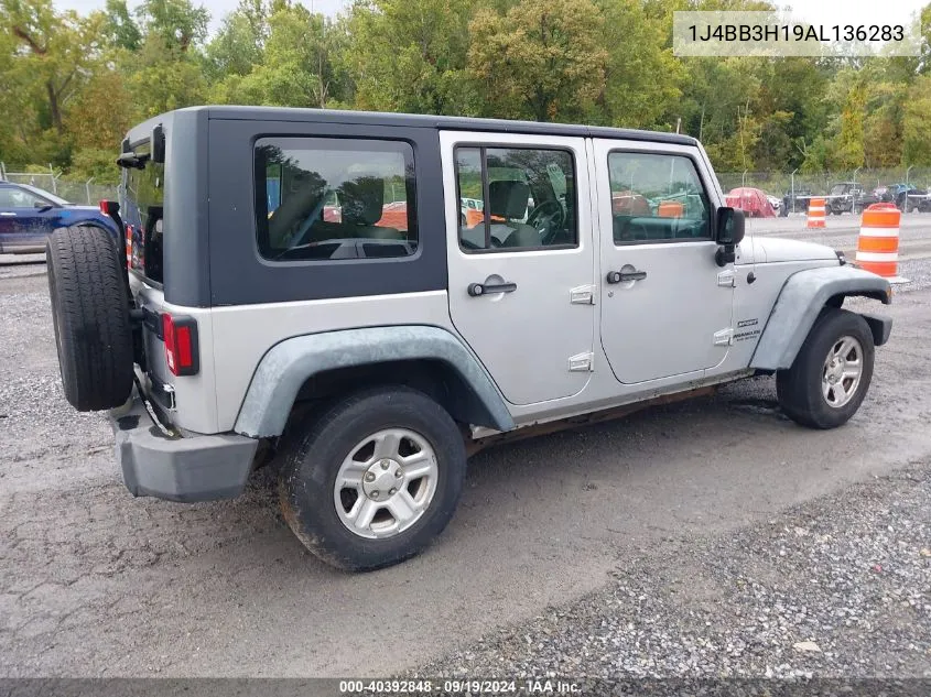 2010 Jeep Wrangler Unlimited Sport VIN: 1J4BB3H19AL136283 Lot: 40392848