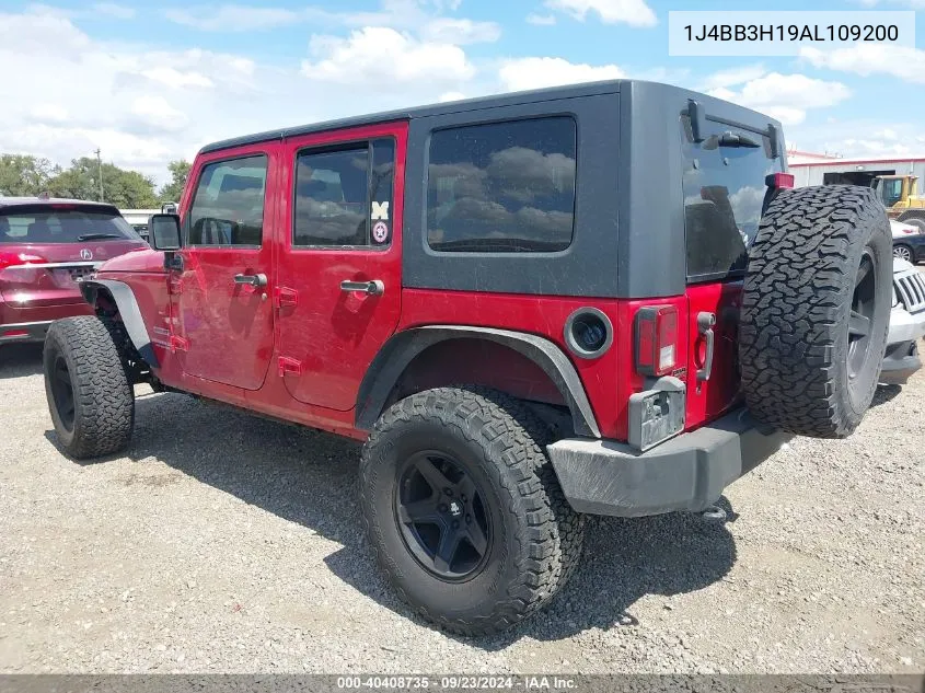 2010 Jeep Wrangler Unlimited Sport VIN: 1J4BB3H19AL109200 Lot: 40408735