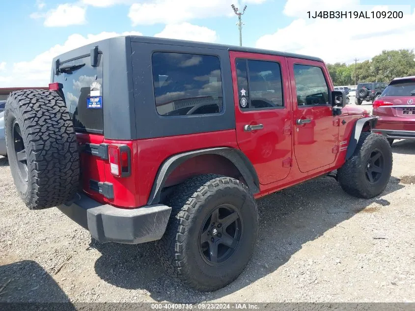 2010 Jeep Wrangler Unlimited Sport VIN: 1J4BB3H19AL109200 Lot: 40408735