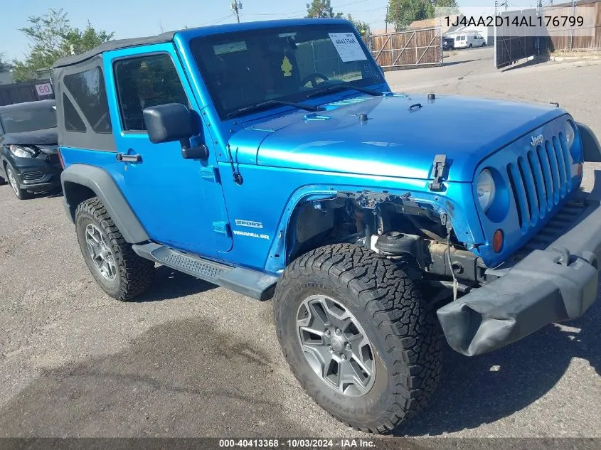 2010 Jeep Wrangler Sport VIN: 1J4AA2D14AL176799 Lot: 40413368