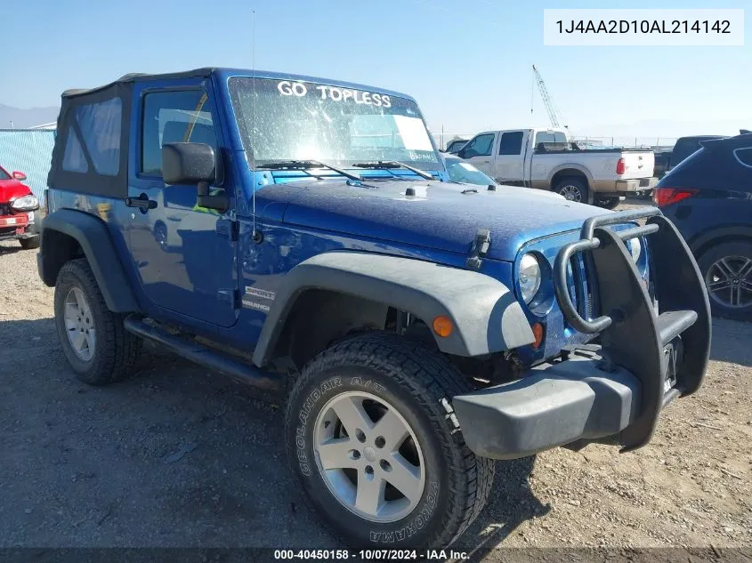 2010 Jeep Wrangler Sport VIN: 1J4AA2D10AL214142 Lot: 40450158