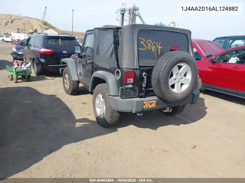 2010 Jeep Wrangler Sport VIN: 1J4AA2D16AL124882 Lot: 40463864