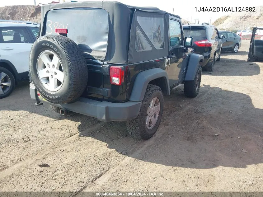 1J4AA2D16AL124882 2010 Jeep Wrangler Sport