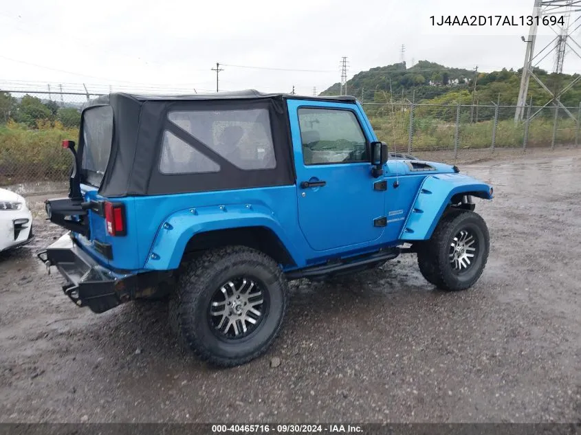 2010 Jeep Wrangler Sport VIN: 1J4AA2D17AL131694 Lot: 40465716