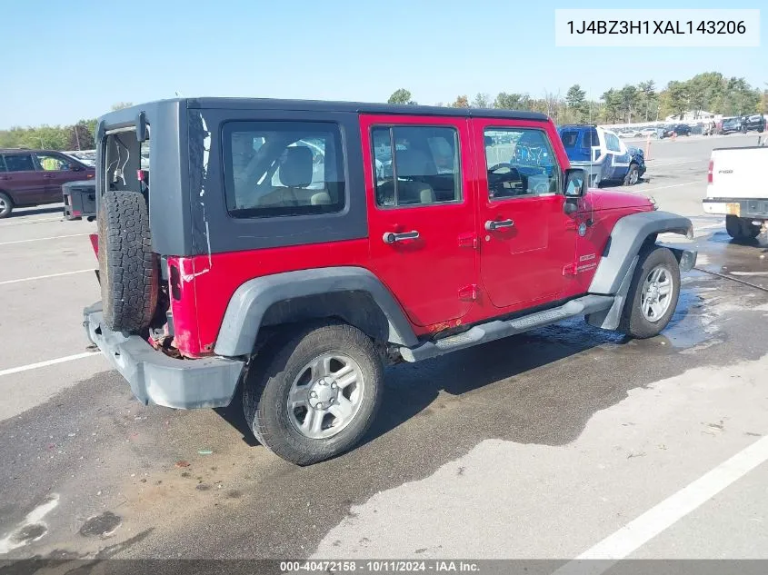 2010 Jeep Wrangler Unlimited Sport Rhd VIN: 1J4BZ3H1XAL143206 Lot: 40472158