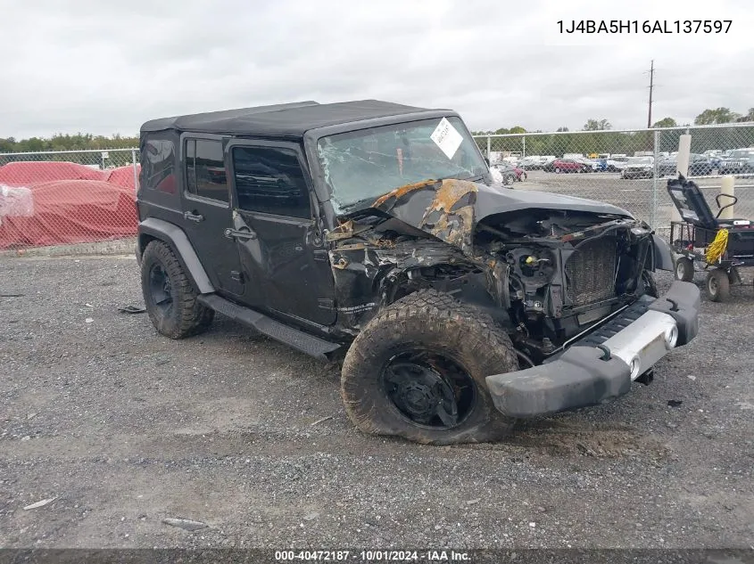 2010 Jeep Wrangler Unlimited Sahara VIN: 1J4BA5H16AL137597 Lot: 40472187