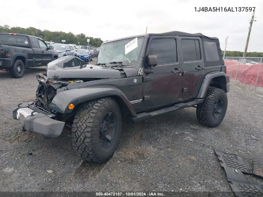 2010 Jeep Wrangler Unlimited Sahara VIN: 1J4BA5H16AL137597 Lot: 40472187