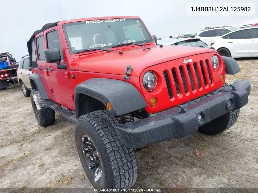 2010 Jeep Wrangler Unlimited Sport VIN: 1J4BB3H12AL125982 Lot: 40481801