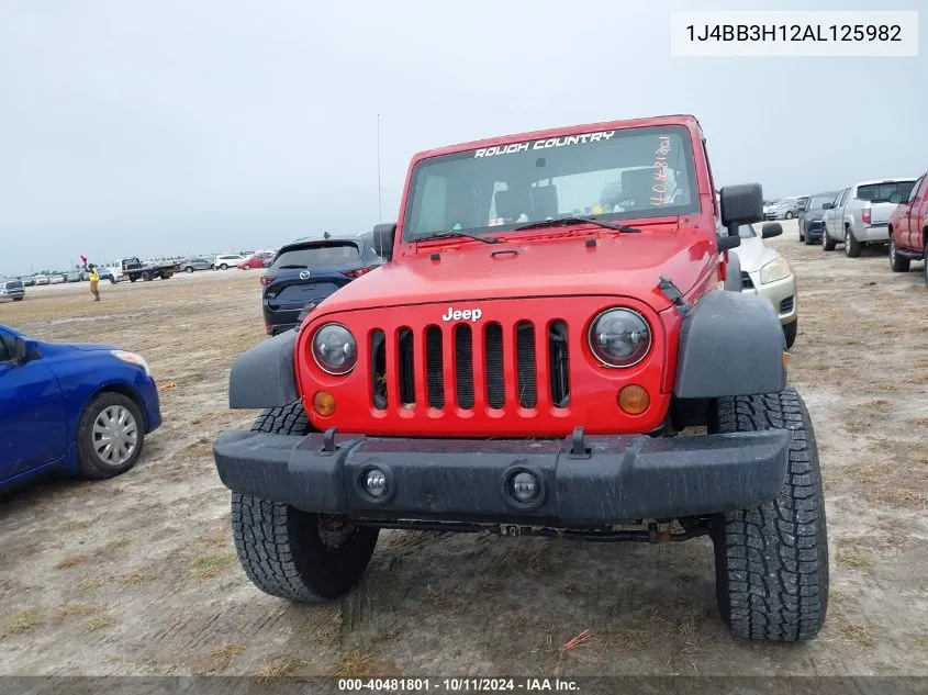 2010 Jeep Wrangler Unlimited Sport VIN: 1J4BB3H12AL125982 Lot: 40481801