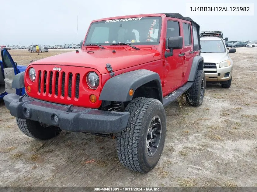 2010 Jeep Wrangler Unlimited Sport VIN: 1J4BB3H12AL125982 Lot: 40481801