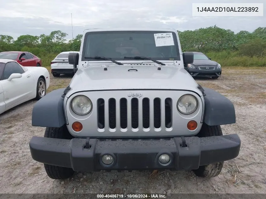 2010 Jeep Wrangler Sport VIN: 1J4AA2D10AL223892 Lot: 40486719