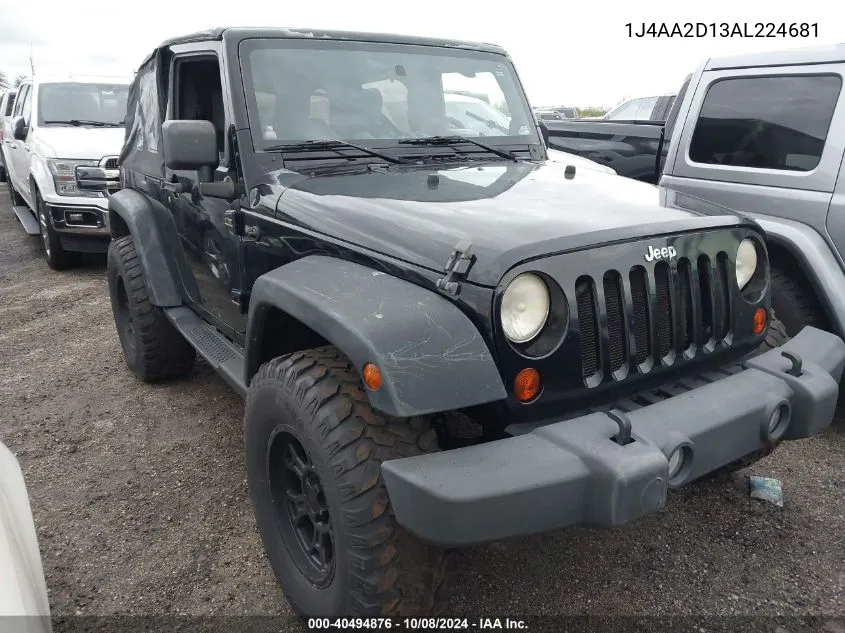 2010 Jeep Wrangler Sport VIN: 1J4AA2D13AL224681 Lot: 40494876