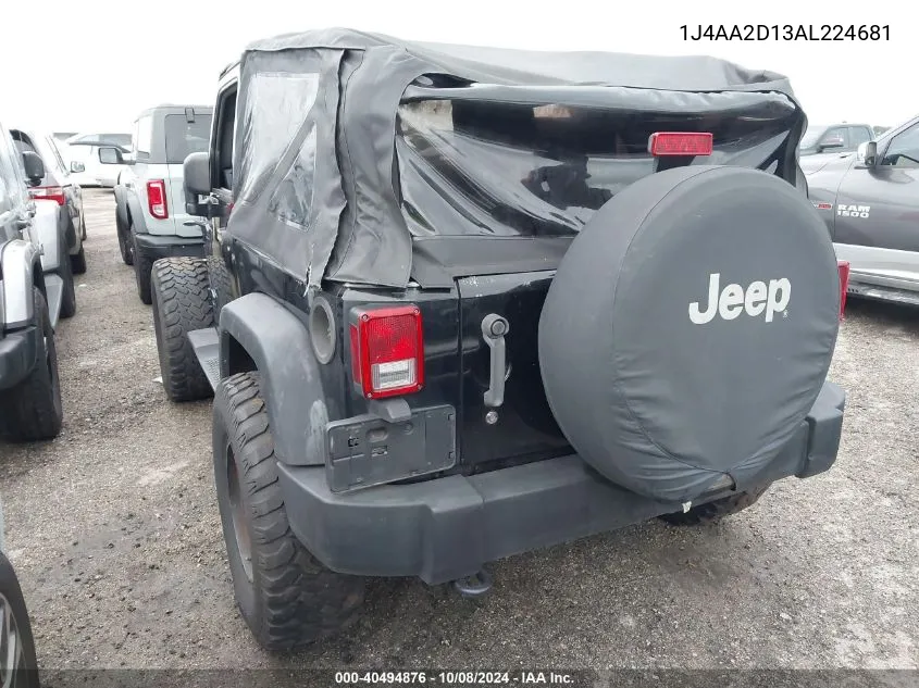 2010 Jeep Wrangler Sport VIN: 1J4AA2D13AL224681 Lot: 40494876