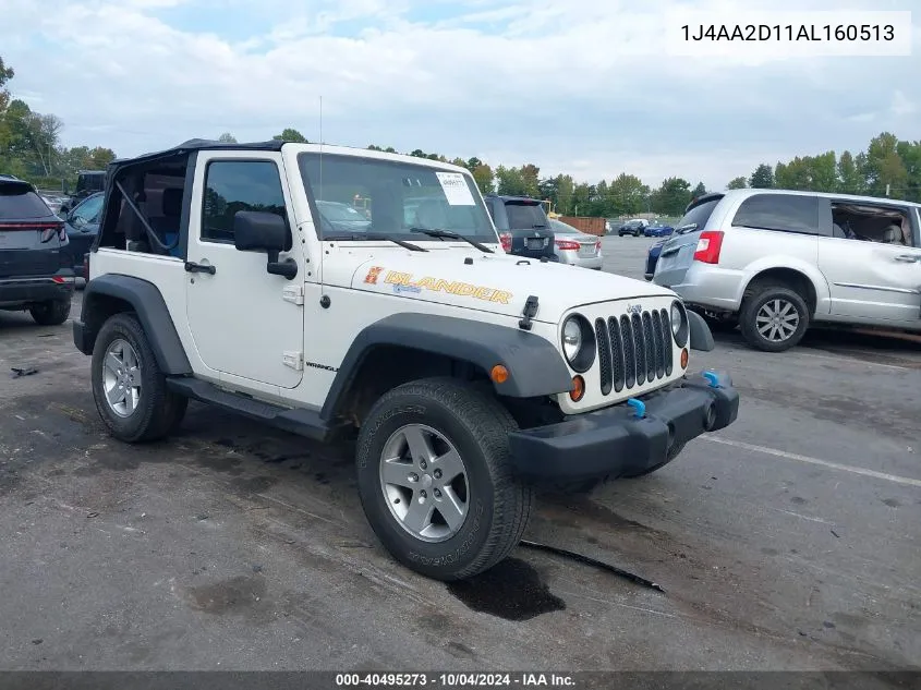 2010 Jeep Wrangler Sport VIN: 1J4AA2D11AL160513 Lot: 40495273