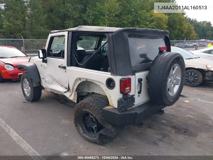 2010 Jeep Wrangler Sport VIN: 1J4AA2D11AL160513 Lot: 40495273