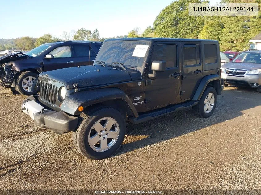 2010 Jeep Wrangler Unlimited Sahara VIN: 1J4BA5H12AL229144 Lot: 40514495