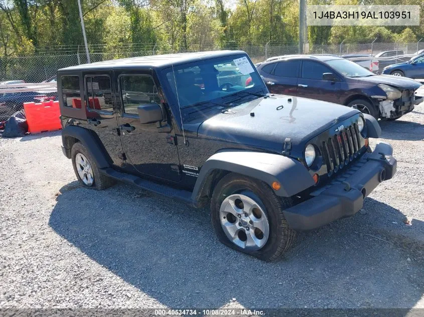 2010 Jeep Wrangler Unlimited Sport VIN: 1J4BA3H19AL103951 Lot: 40534734