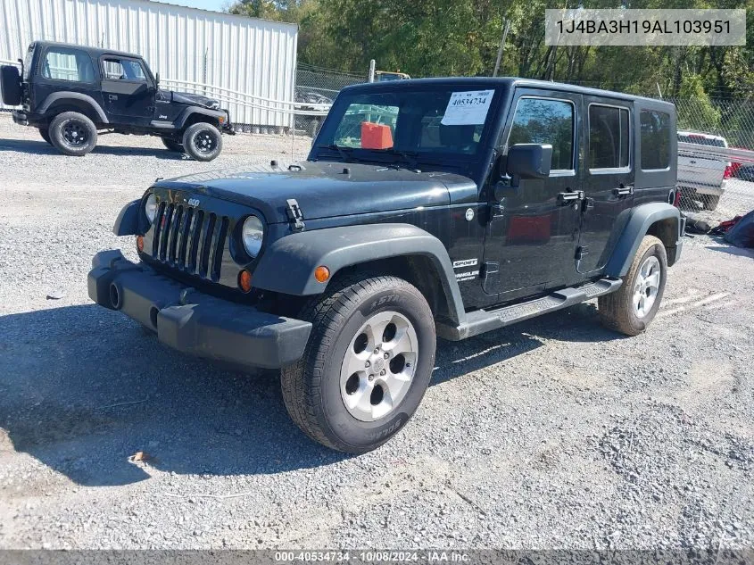 2010 Jeep Wrangler Unlimited Sport VIN: 1J4BA3H19AL103951 Lot: 40534734