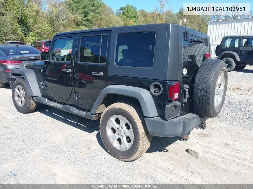 2010 Jeep Wrangler Unlimited Sport VIN: 1J4BA3H19AL103951 Lot: 40534734