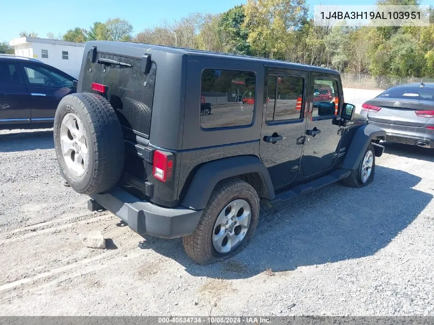 2010 Jeep Wrangler Unlimited Sport VIN: 1J4BA3H19AL103951 Lot: 40534734