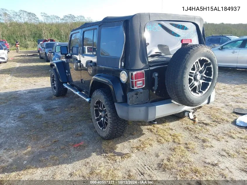 2010 Jeep Wrangler Unlimited Sahara VIN: 1J4HA5H15AL184937 Lot: 40557327