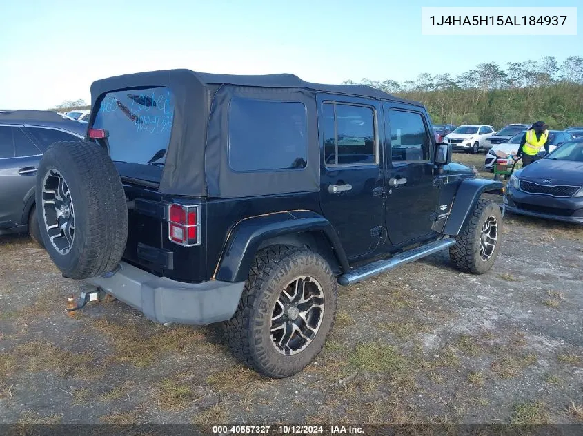 2010 Jeep Wrangler Unlimited Sahara VIN: 1J4HA5H15AL184937 Lot: 40557327