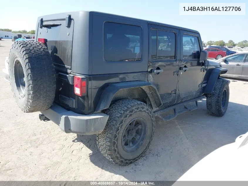 2010 Jeep Wrangler Unlimited Sport VIN: 1J4BA3H16AL127706 Lot: 40559857