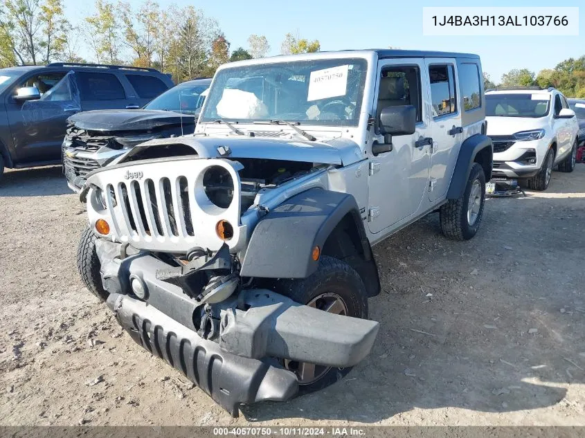 2010 Jeep Wrangler Unlimited Sport VIN: 1J4BA3H13AL103766 Lot: 40570750