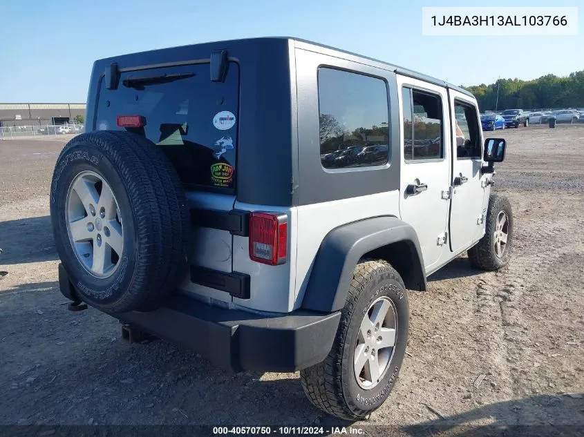 2010 Jeep Wrangler Unlimited Sport VIN: 1J4BA3H13AL103766 Lot: 40570750