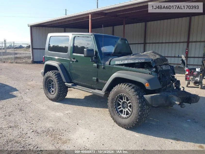 2010 Jeep Wrangler Rubicon VIN: 1J4BA6D17AL170393 Lot: 40585873