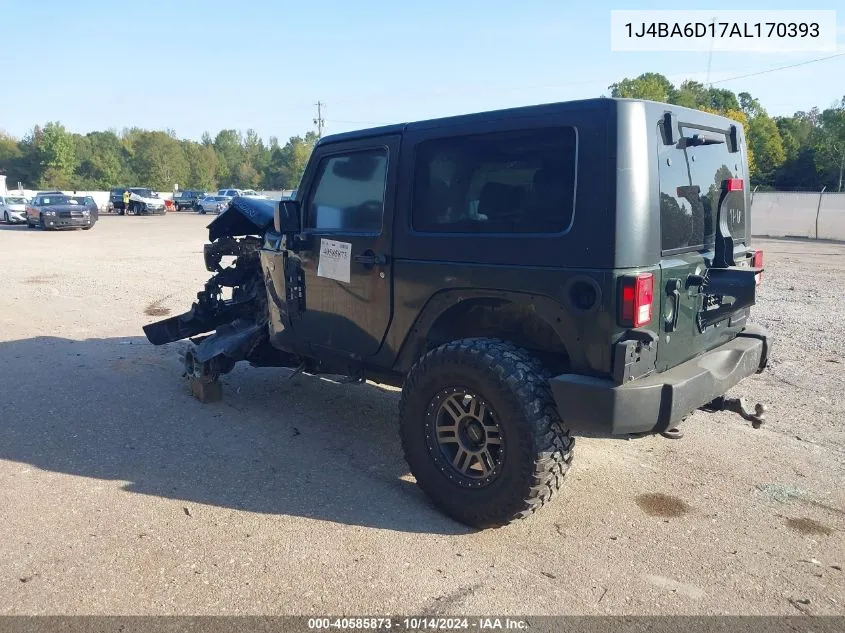 2010 Jeep Wrangler Rubicon VIN: 1J4BA6D17AL170393 Lot: 40585873