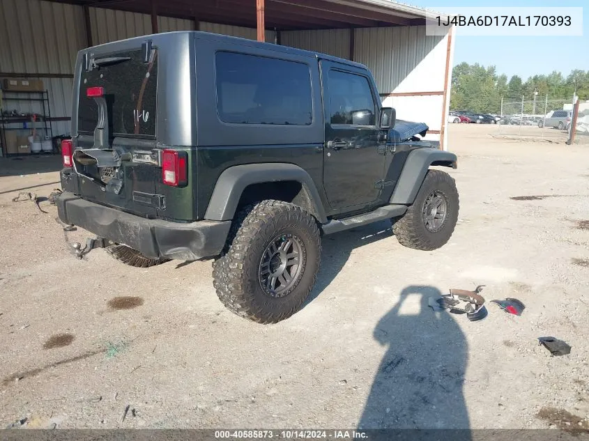 2010 Jeep Wrangler Rubicon VIN: 1J4BA6D17AL170393 Lot: 40585873