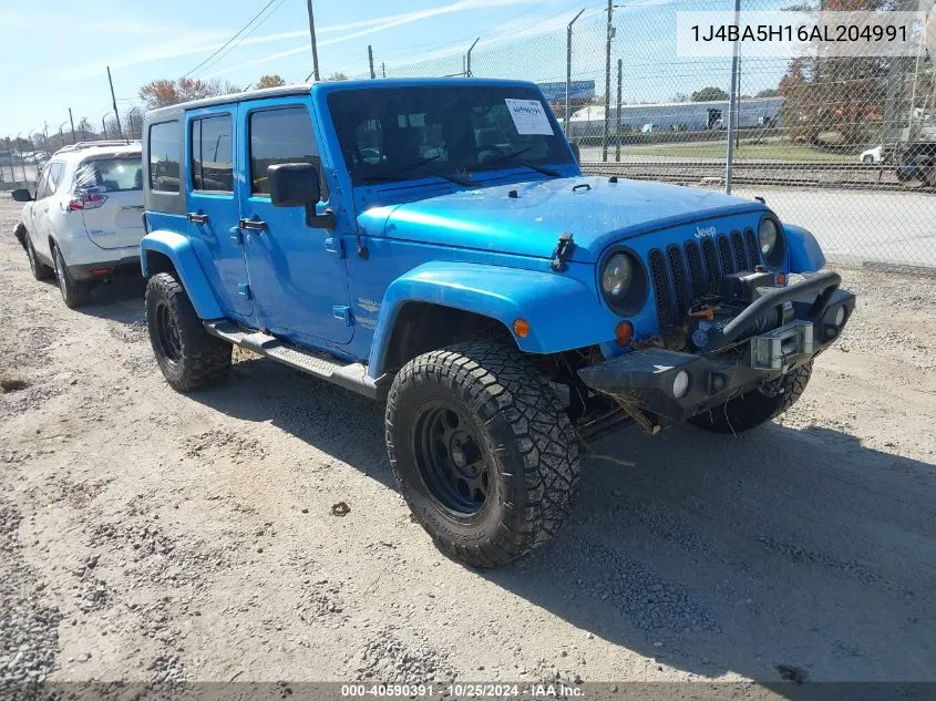 2010 Jeep Wrangler Unlimited Sahara VIN: 1J4BA5H16AL204991 Lot: 40590391