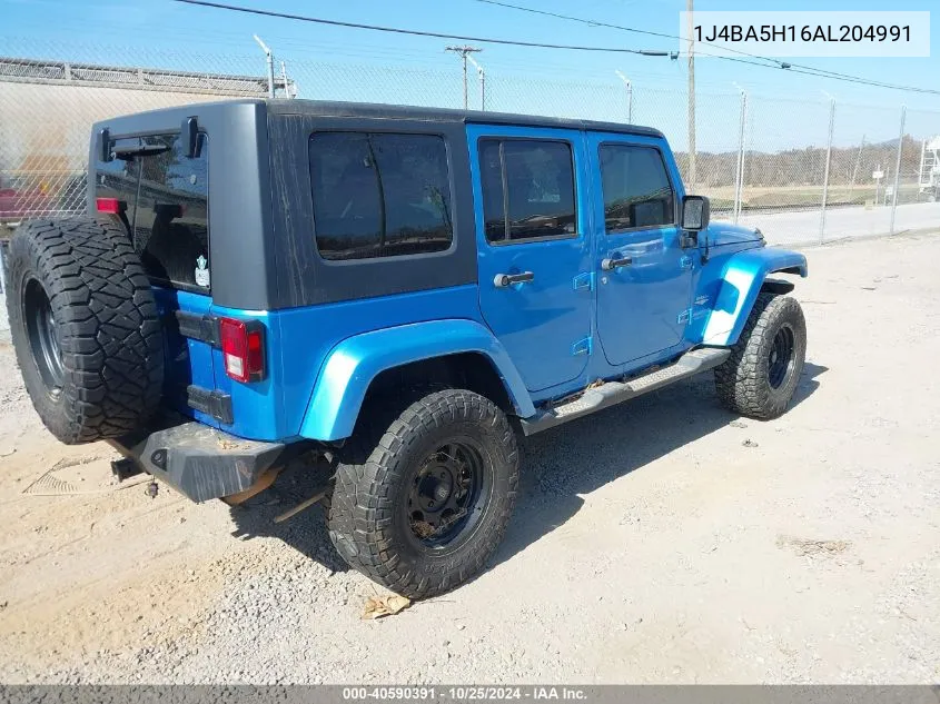 2010 Jeep Wrangler Unlimited Sahara VIN: 1J4BA5H16AL204991 Lot: 40590391