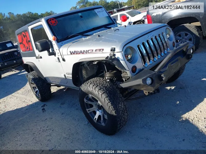 2010 Jeep Wrangler Sport VIN: 1J4AA2D18AL182444 Lot: 40603849