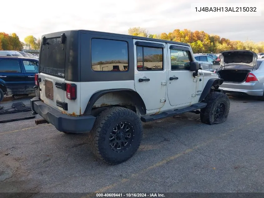 2010 Jeep Wrangler Unlimited Sport VIN: 1J4BA3H13AL215032 Lot: 40609441