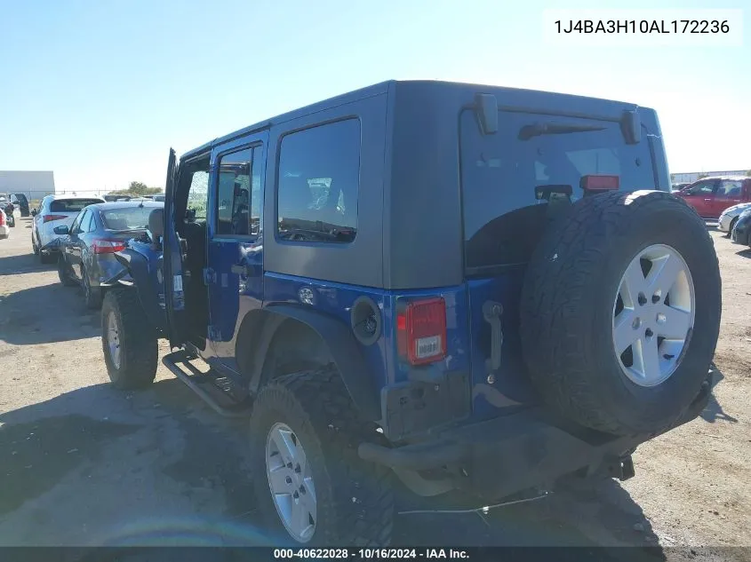 2010 Jeep Wrangler Unlimited Sport VIN: 1J4BA3H10AL172236 Lot: 40622028