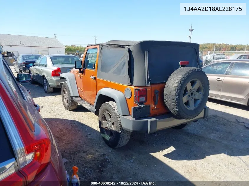 2010 Jeep Wrangler Sport VIN: 1J4AA2D18AL228175 Lot: 40638242