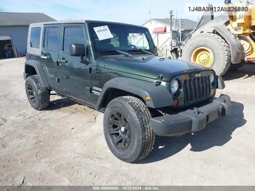 2010 Jeep Wrangler Unlimited Sport VIN: 1J4BA3H12AL226880 Lot: 40664045