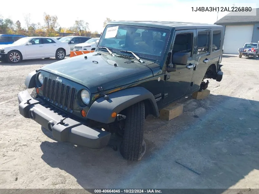 2010 Jeep Wrangler Unlimited Sport VIN: 1J4BA3H12AL226880 Lot: 40664045