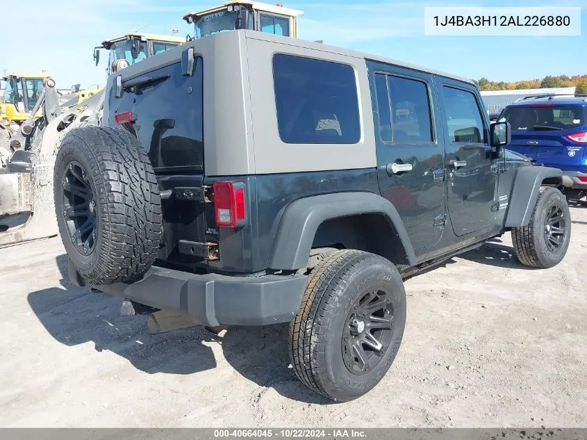 2010 Jeep Wrangler Unlimited Sport VIN: 1J4BA3H12AL226880 Lot: 40664045