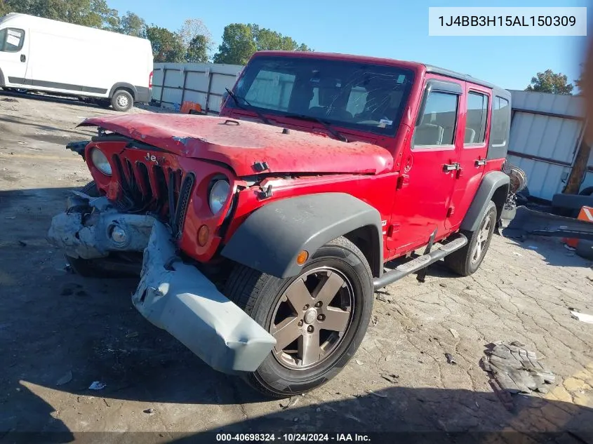 2010 Jeep Wrangler Unlimited Sport VIN: 1J4BB3H15AL150309 Lot: 40698324