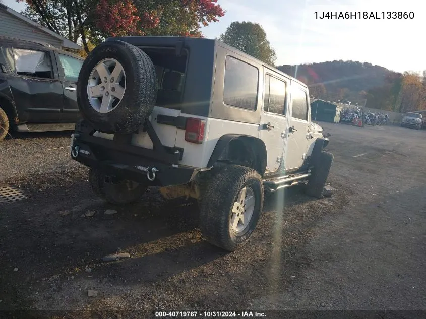 2010 Jeep Wrangler Unlimited Rubicon VIN: 1J4HA6H18AL133860 Lot: 40719767